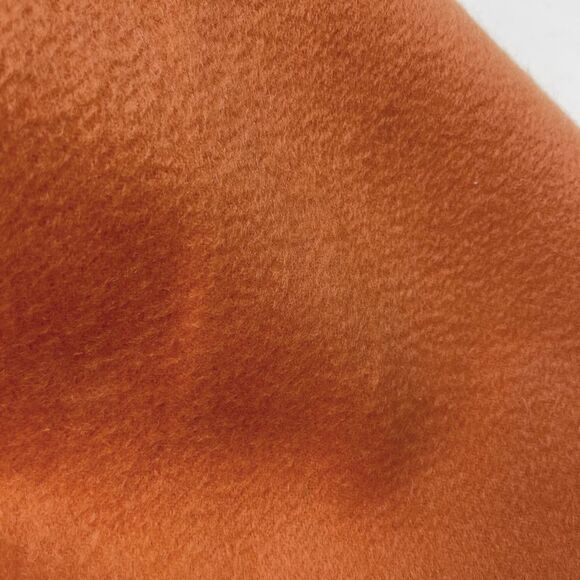 Hermes Logo Scarf Fringe Scarf Cashmere Orange Women - Picture 3 of 5